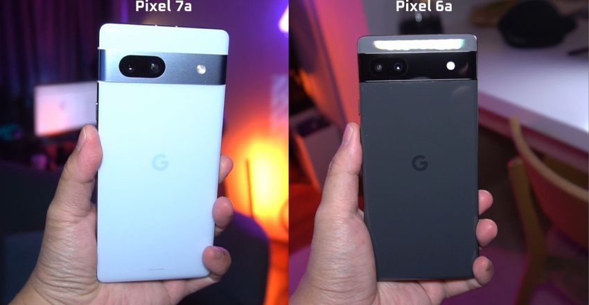 Google Pixel 6A and Pixel 7A side by side