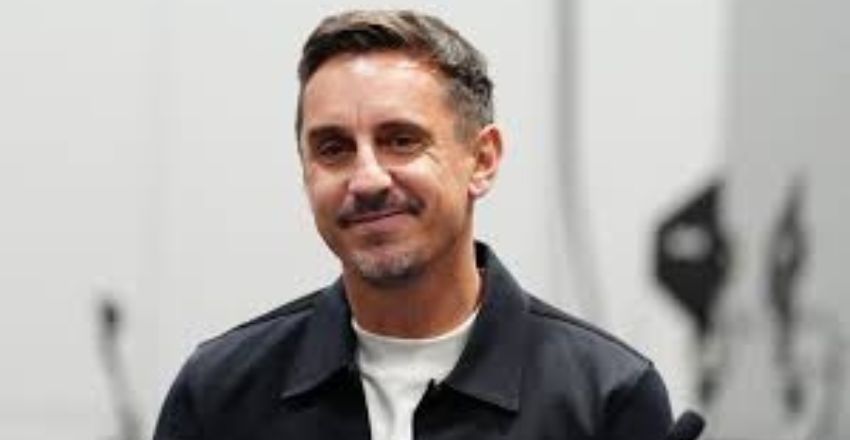 Gary Neville with his family